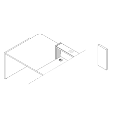 Joue de finition gauche L. 25,4 x P. 2,8 x H. 36,7cm - LINEA - MDD - LN4L