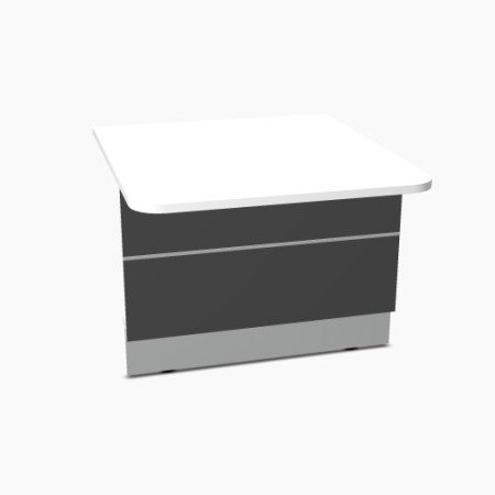 Elément bas L. 100 x P. 111,4 x H. 74cm - VALDE - MDD - LAU11L