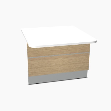 Elément bas L. 100 x P. 111,4 x H. 74cm - VALDE - MDD - LAU11L