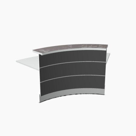 Angle 60° extérieur L. 221,6 x P. 91,7 x H. 110,5cm - VALDE - MDD - LAV62L