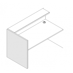 Finition gauche haut L. 91,7 x P. 3,8 x H. 110,5cm - VALDE - MDD - LAN2L