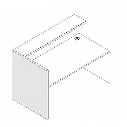 Finition gauche haut L. 91,7 x P. 3,8 x H. 110,5cm - VALDE - MDD - LAN2L