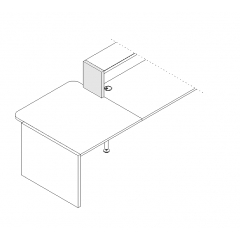 Joue de finition gauche L. 30 x P. 3,8 x H. 36,4cm  - VALDE - MDD - LAN4L