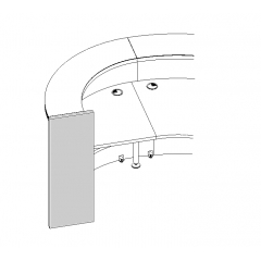 Pied gauche pour élément LAV70L - VALDE - MDD - LAN8L