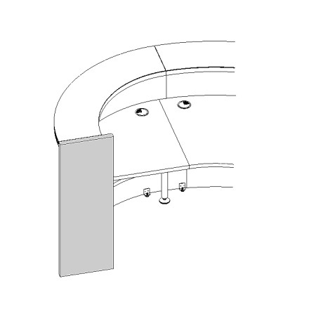 Pied gauche pour élément LAV70L - VALDE - MDD - LAN8L