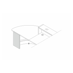 Pied gauche bas L. 37,4 x P. 3,8 x H. 74cm - VALDE - MDD - LAN9L