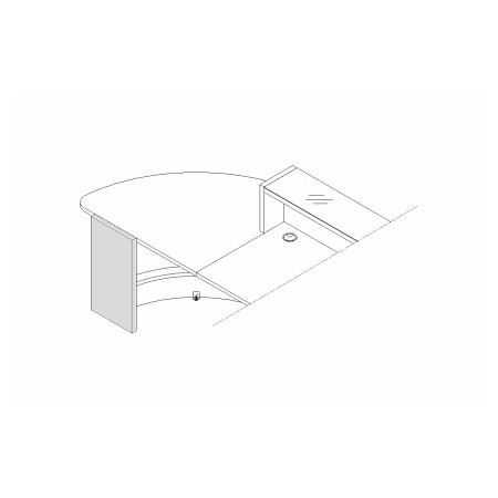 Pied gauche bas L. 37,4 x P. 3,8 x H. 74cm - VALDE - MDD - LAN9L