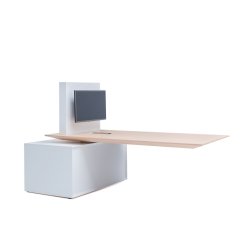 Table réunion design assis-debout avec écran - Gravity - GAV10