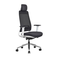 Chaise de bureau avec dossier blanc - Fairfax - 7390 - Sitek