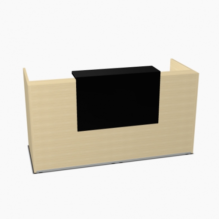 Petite réception en bois clair et noir