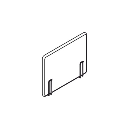 Cloison latérale de bureau L. 70 x H. 80cm - ZUS70 2