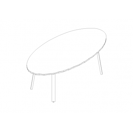 Table ovale L. 200 x P. 100 x H. 74cm - Ogi A  - MDD  - PLF12E