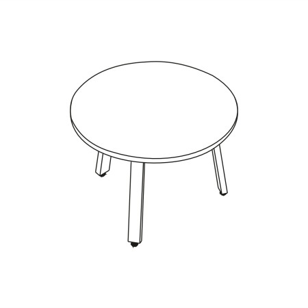 Table basse diamètre 80cm - Ogi A - MDD - PLF82 2