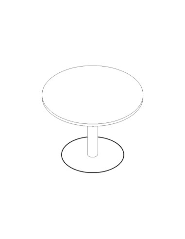 Table ronde diamètre 100cm - Piétement colonne - MDD - ST10