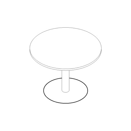 Table ronde diamètre 120cm - Piétement colonne - MDD - ST12