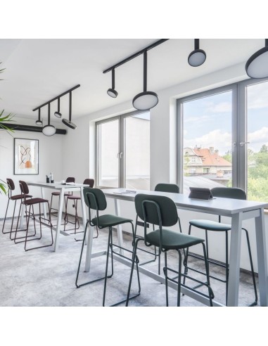 Table haute L. 181,5 x P. 70 x H. 110cm - pied bois massif