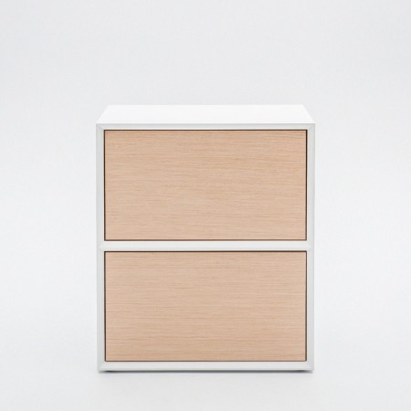 Armoire 2 tiroirs design - L. 80 x P. 45 x H. 92cm - GAV15 - Gravity