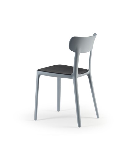 Chaise mixte bois/plastique – design contemporain Canova Wood