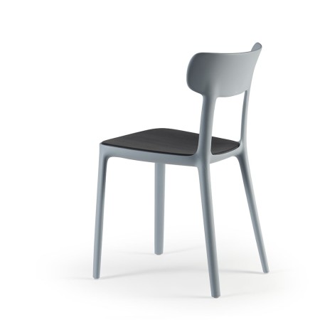 Chaise mixte bois/plastique – design contemporain Canova Wood