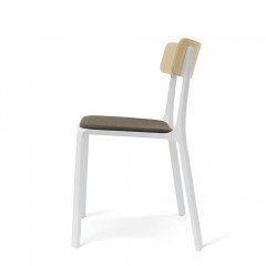 Chaise de restaurant Ruelle avec assise tissus -5037-4LWS - Infiniti Design