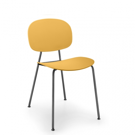 Tondina Pop – Chaise design en plastique et métal, parfaite pour un intérieur moderne et coloré