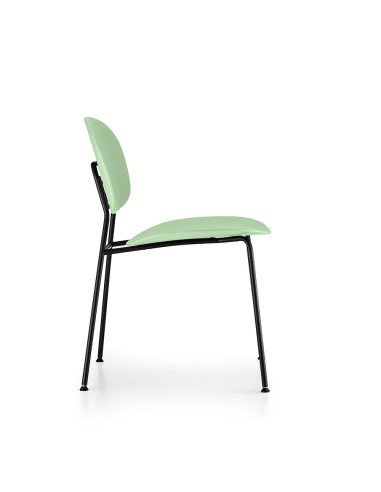 Tondina Pop – Chaise polyvalente en plastique et métal pour intérieur ou espace collectif