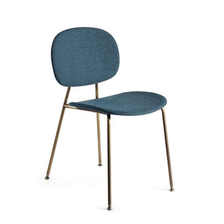Tondina Pop – Chaise design avec assise en tissu et structure en métal, parfaite pour un intérieur élégant
