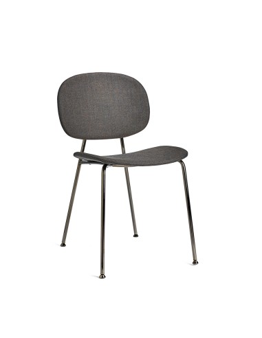 Chaise Tondina Pop – Confort et style avec une assise rembourrée en tissu et un piétement fin en métal