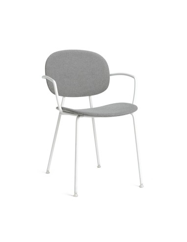Chaise Tondina Pop – Assise rembourrée en tissu et accoudoirs intégrés pour un confort optimal au quotidien