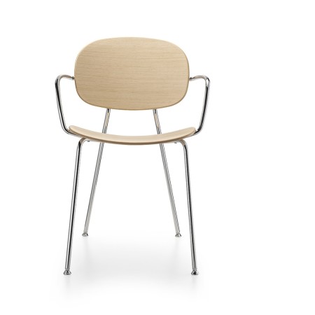 Tondina – Chaise rétro en bois courbé avec accoudoirs, parfaite pour bureau, salle d’attente ou espace détente