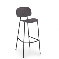 Tondina – Tabouret de bar en bois au design épuré, idéal pour une cuisine ou un espace repas moderne