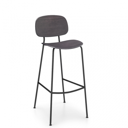 Tondina – Tabouret de bar en bois au design épuré, idéal pour une cuisine ou un espace repas moderne