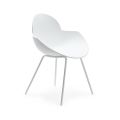 Chaise design blanche en plastique rigide – Cookie