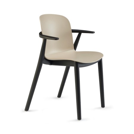 Mobilier de bureau avec base bois et support bras – Relief