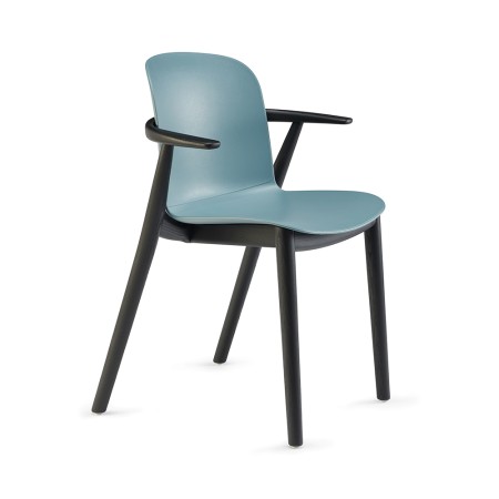 Chaise bois avec accoudoirs intégrés – Relief