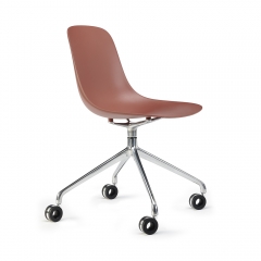 Chaise Pure Loop Mono pivotante sur roulettes