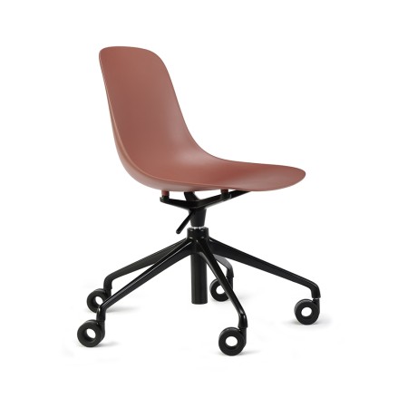 Siège de bureau hauteur réglable Pure Loop Mono rouge et noir moderne