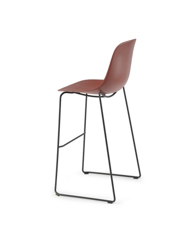 Chaise de bar à snacks 76cm en plastique et acier - résistante et confortable Pure Loop Mono 