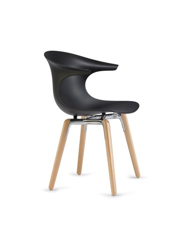 	fauteuil design pour espace lounge professionnels, Loop Mono en noir