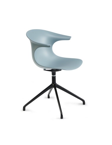 fauteuil de bureau fixe et stable en bleu Loop Mono