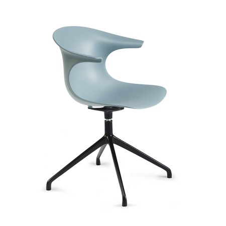 fauteuil de bureau fixe et stable en bleu Loop Mono