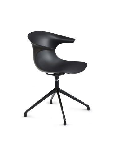 chaise ergonomique pour bureau moderne sobre et noir Loop Mono