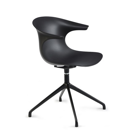 chaise ergonomique pour bureau moderne sobre et noir Loop Mono