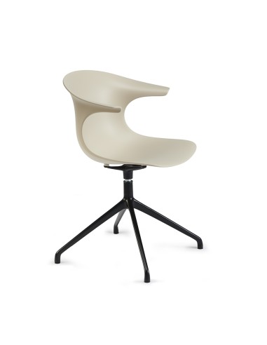 chaise Loop Mono avec base pivotante en aluminium peint Loop Mono