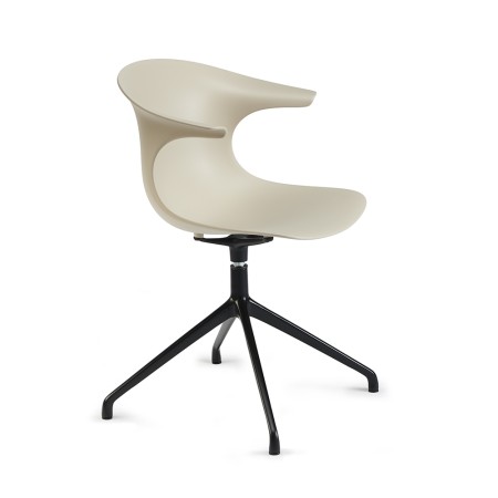 chaise Loop Mono avec base pivotante en aluminium peint Loop Mono