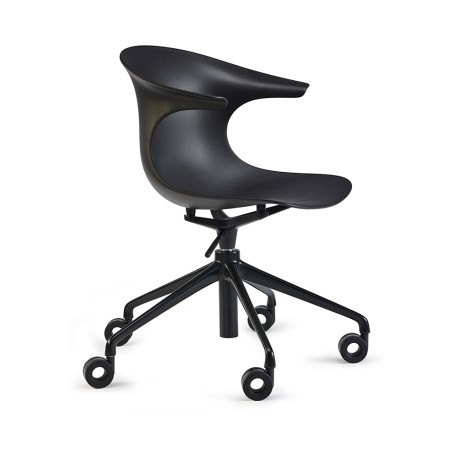 chaise ergonomique pour open-space de travail - Loop Mono noir