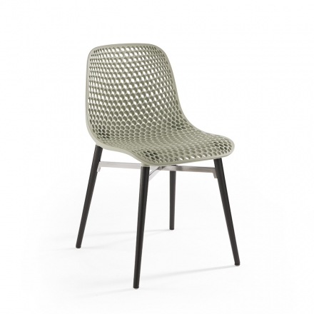 Chaise pour extérieur design moderne en gris- Next 4 legs