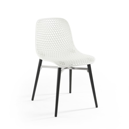 Chaise pour extérieur design ajouré blanc  - Next 4 legs