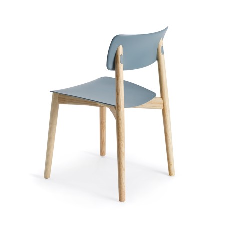 Chaise Eastwood - dos - bois et plastique curvé