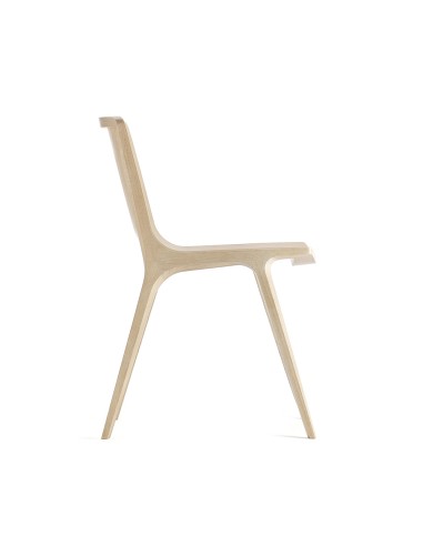 Chaise en bois de chêne naturel clair design SEAME